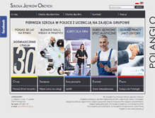 Tablet Screenshot of polanglo.edu.pl